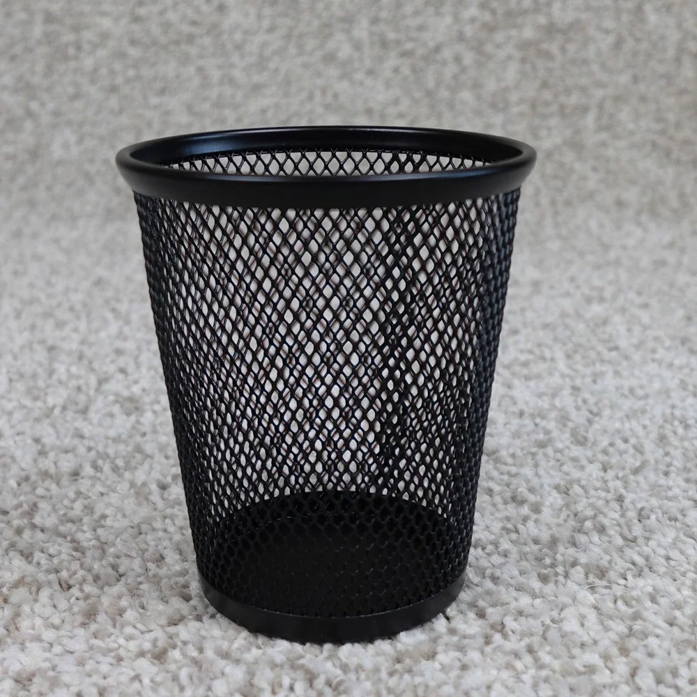 Pen+Gear Metal Mesh Desk Organizer Set 4 Pieces Black Letter Sorter Pencil Cup